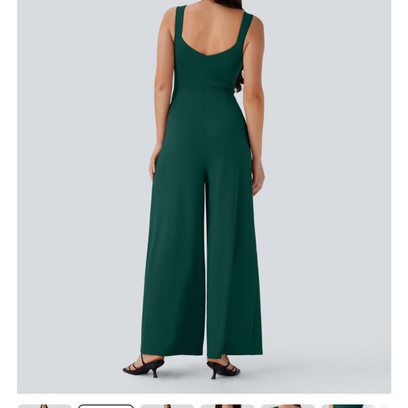 HALARA Forest Green Wide-Leg Jumpsuit - Picture 2 of 6